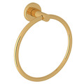Rohl Lombardia And Avanti Bath Towel Ring In Unlacquered Brass LO4ULB